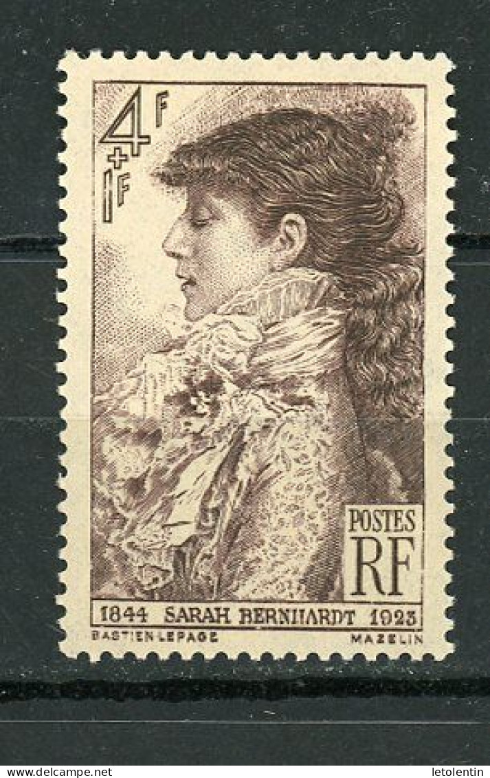 FRANCE -  SARAH BERNHARDT - N° Yvert  738* - Ungebraucht