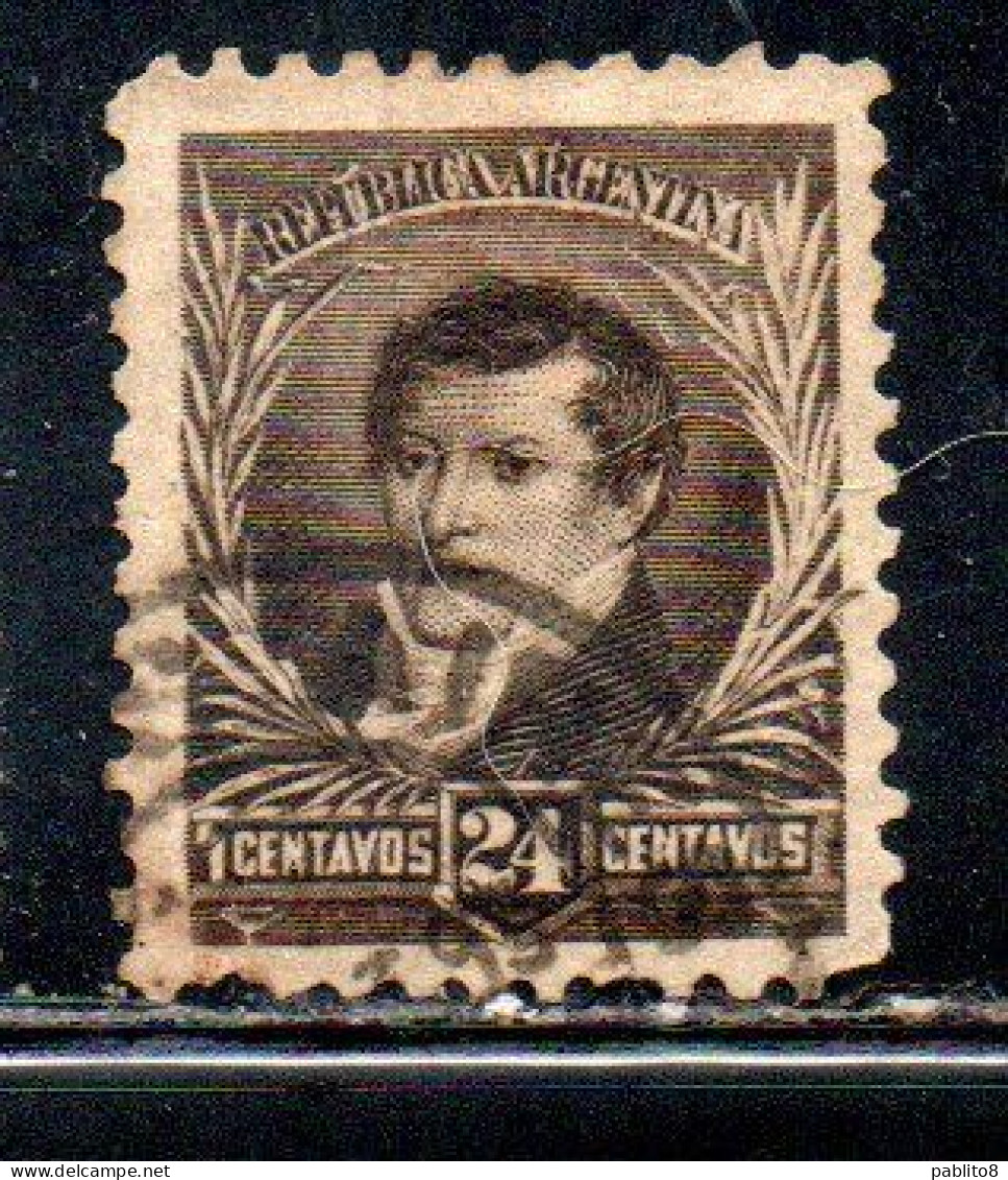 ARGENTINA 1892 1895 BELGRANO 24c USED USADO OBLITERE' - Used Stamps