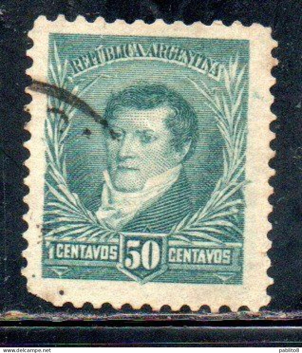 ARGENTINA 1896 1897 BELGRANO 50c USED USADO OBLITERE' - Used Stamps