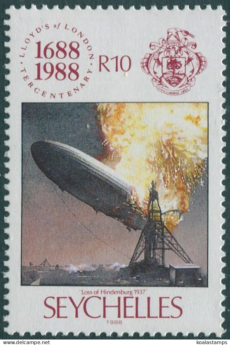 Seychelles 1988 SG704 10r Loss Of Hindenburg MNH - Seychellen (1976-...)