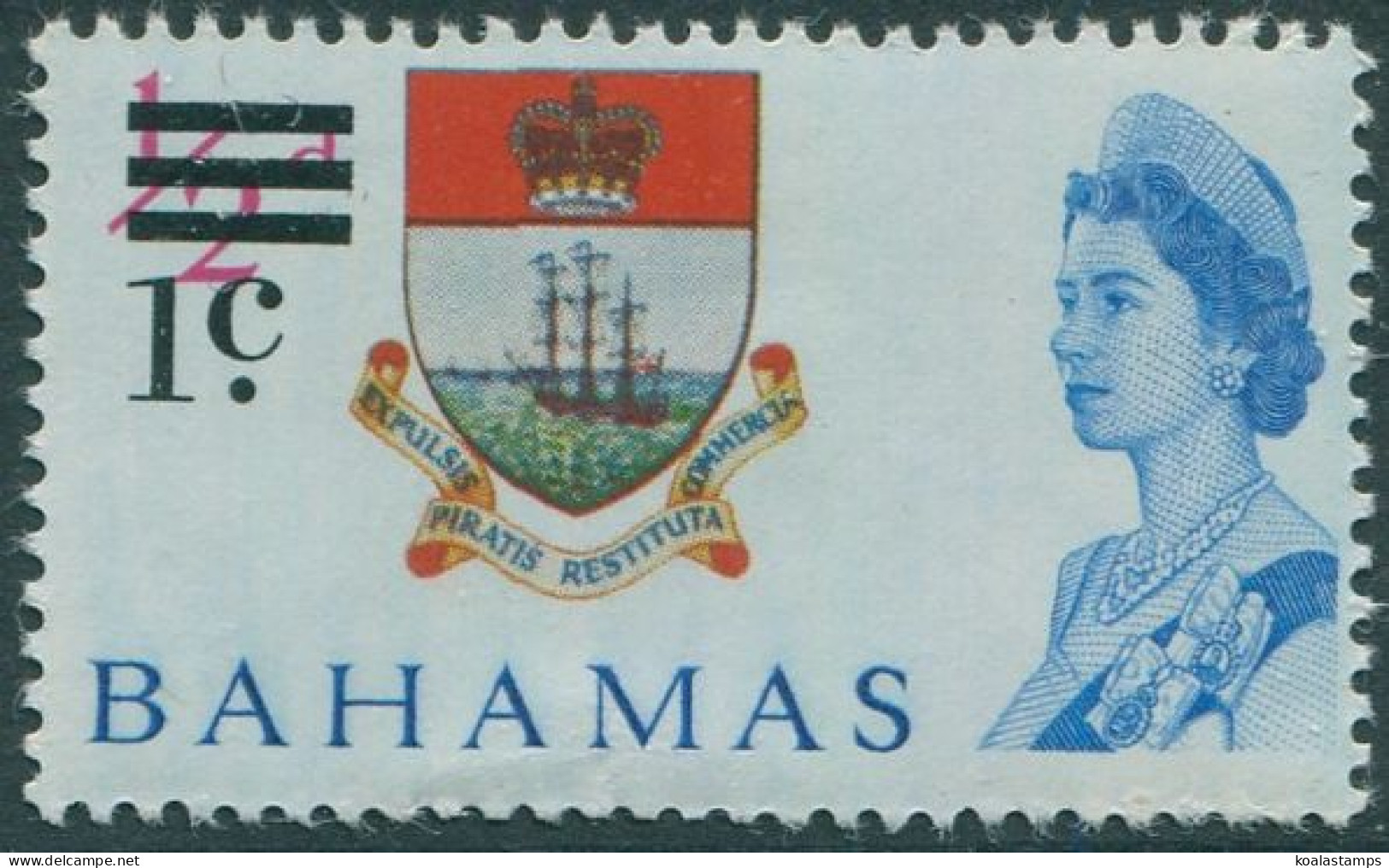 Bahamas 1966 SG273 1c On ½d Arms QEII MNH - Bahamas (1973-...)