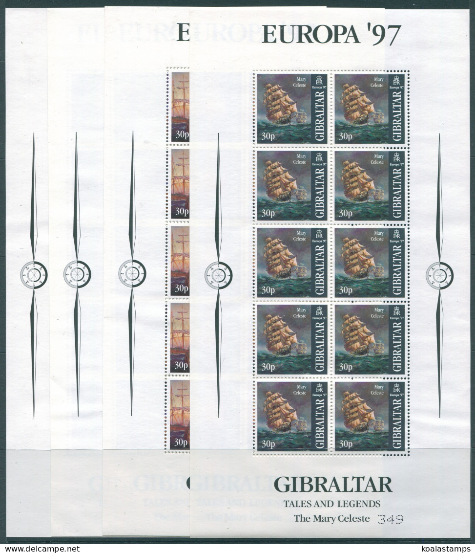 Gibraltar 1997 SG793-796 Europa Tales And Legends Sheets Set MNH - Gibraltar