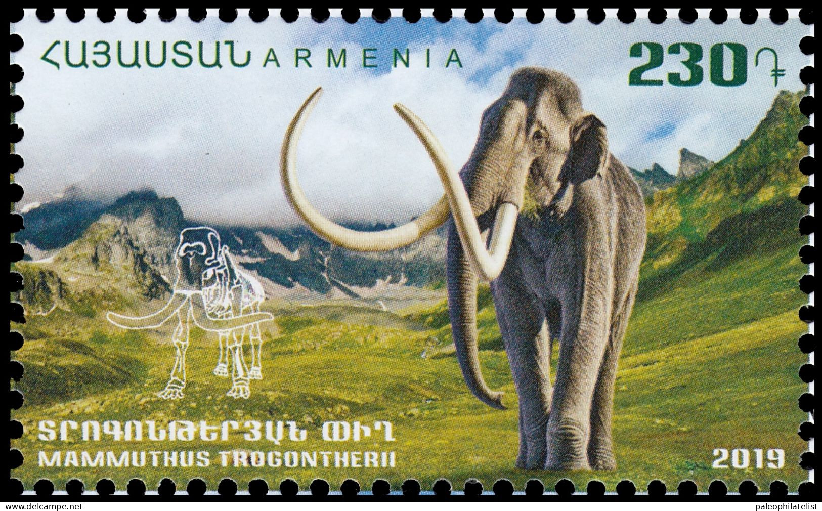 Armenia 2019 "Flora And Fauna Of The Ancient World (III): Mammuthus Trogontherii", Prehistoric Animal, Mammoth - Prehistorics