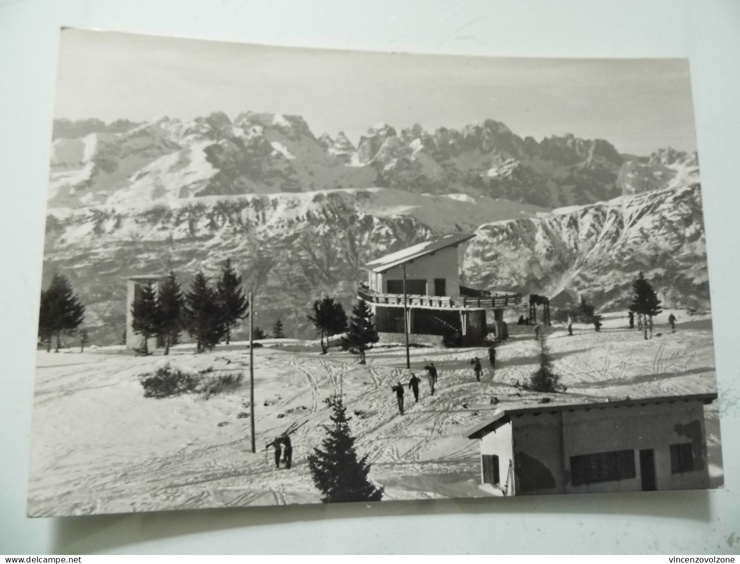 Cartolina Viaggiata "MONTE BONDONE Stazione D'arrivo Seggiovia Vaneze - Vason" 1954 - Trento