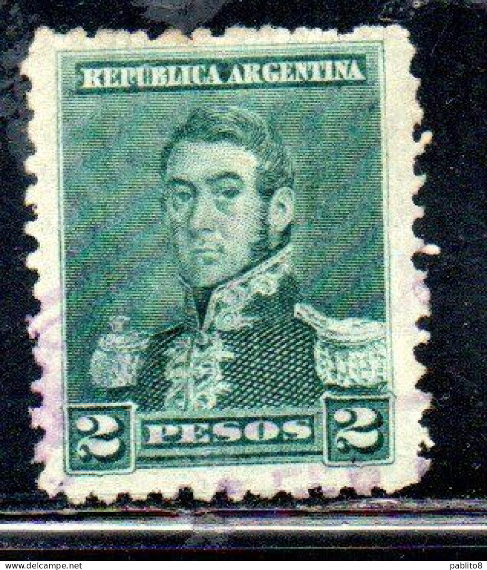 ARGENTINA 1896 1897 JOSE DE SAN MARTIN 2p USED USADO OBLITERE' - Used Stamps