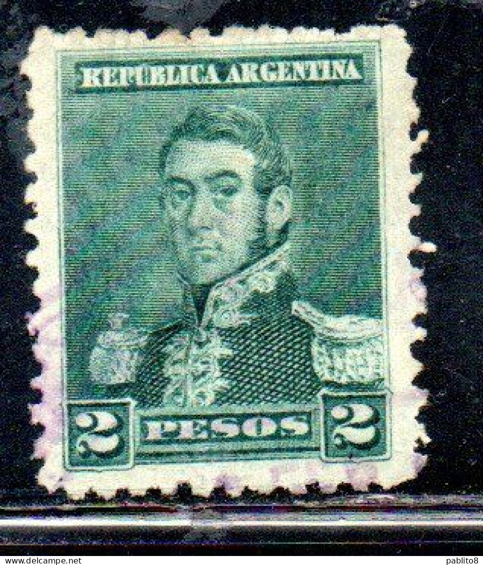 ARGENTINA 1896 1897 JOSE DE SAN MARTIN 2p USED USADO OBLITERE' - Usados