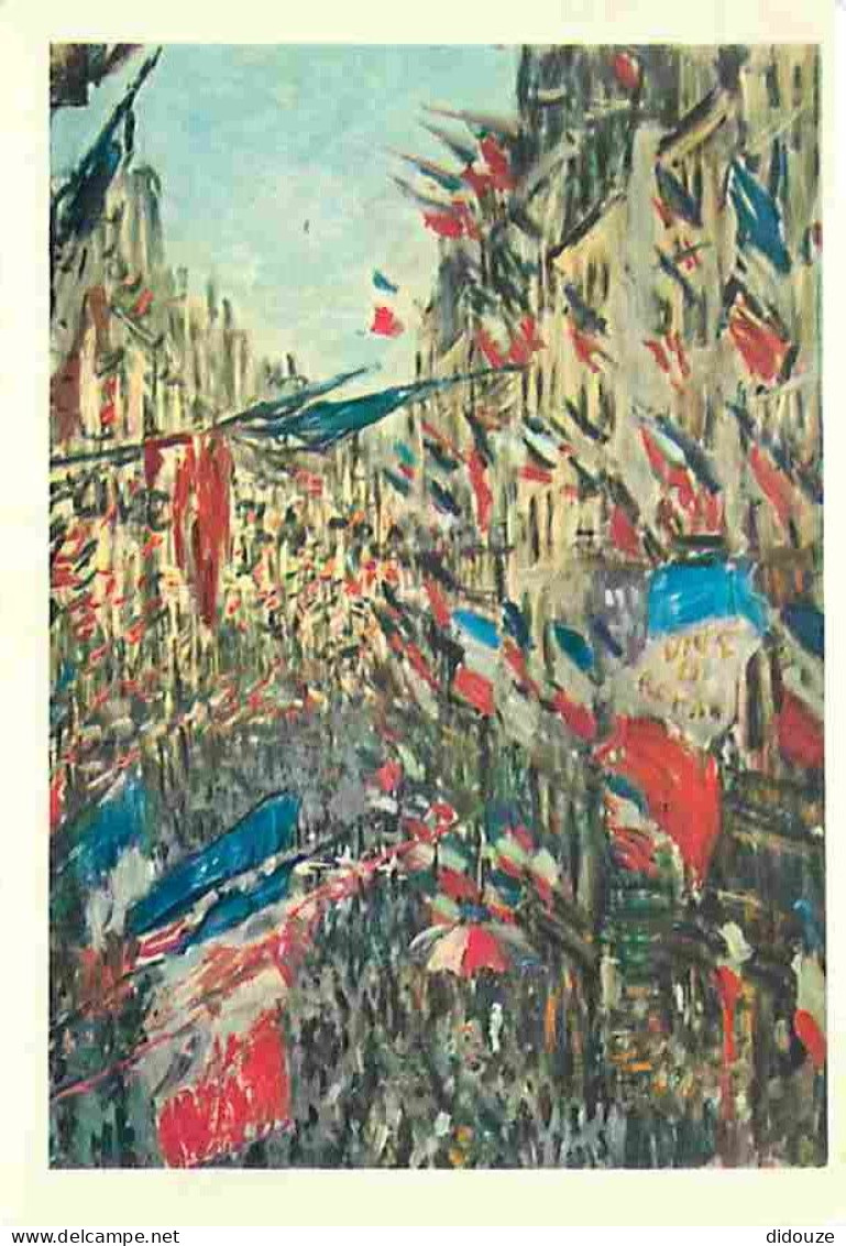 Art - Peinture - Claude Monet - La Rue Montorgueii Pavoisée - Carte De La Loterie Nationale - Les Chefs D'oeuvre Du Musé - Pittura & Quadri