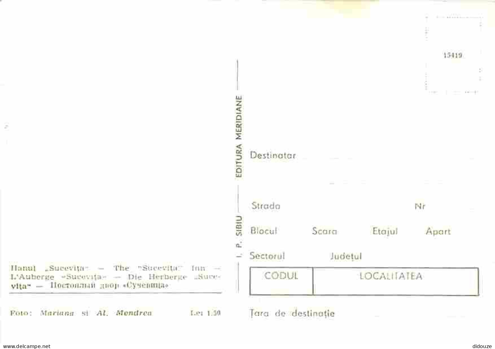 Roumanie - L'Auberge Sucevita - CPM - Voir Scans Recto-Verso - Romania