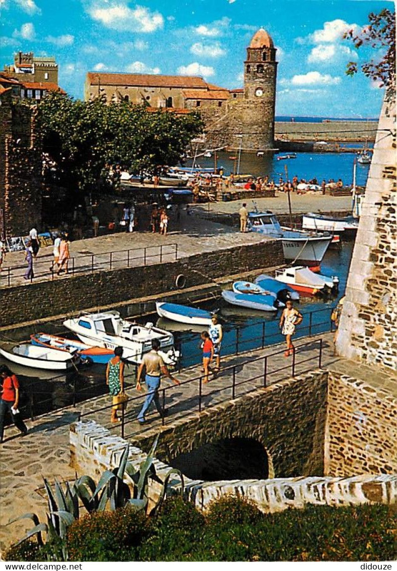 66 - Collioure - L'église N.D  Des Anges  La Promenade De La Plage  Le Lit Du Douy - CPM - Voir Scans Recto-Verso - Collioure