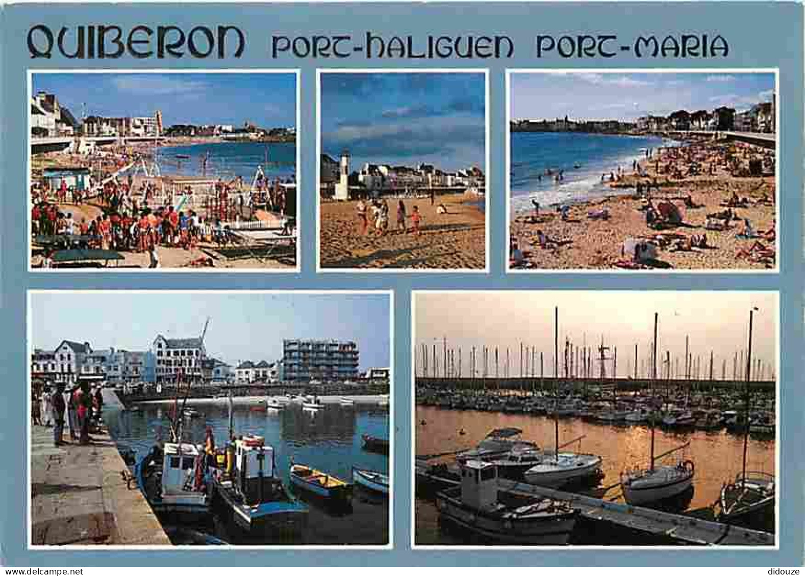 56 - Presqu'Ile De Quiberon - Port Haliguen - Port Maria - Multivues - Bateaux - Flamme Postale - CPM - Voir Scans Recto - Quiberon