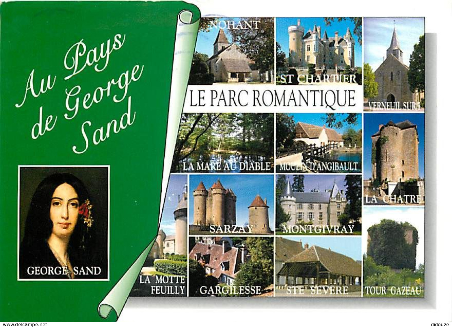 36 - Indre - Au Pays De George Sand - Multivues - Portrait De George Sand - Chateaux - CPM - Voir Scans Recto-Verso - Autres & Non Classés