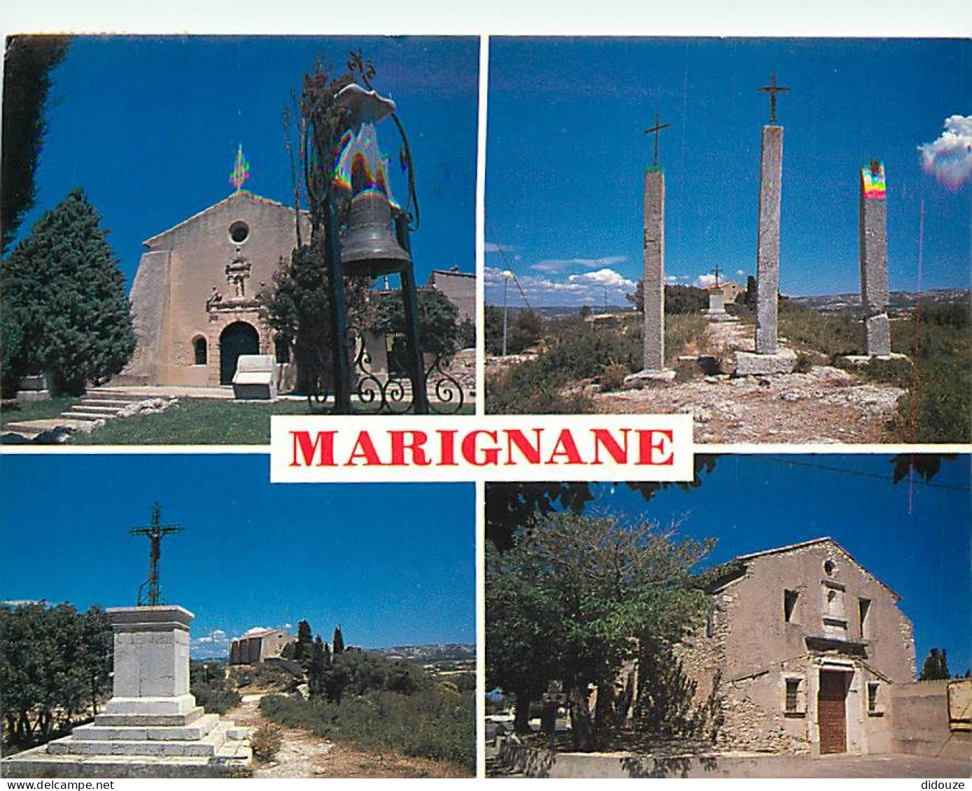 13 - Marignane - Multivues - Chapelle N.D. De Pitié - Chemin De Croix - Chapelle St-Nicolas - Flamme Postale De Marignan - Marignane