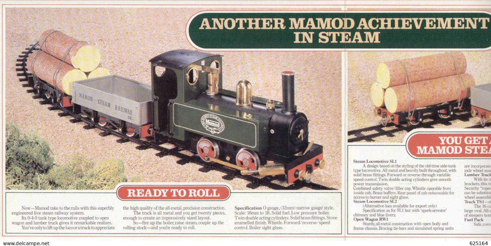 Catalogue MAMOD 2002 ? STEAM RAILWAY CO 0 Gauge (32 Mm) - En Anglais, Allemand, Français Et Suédois - Anglais