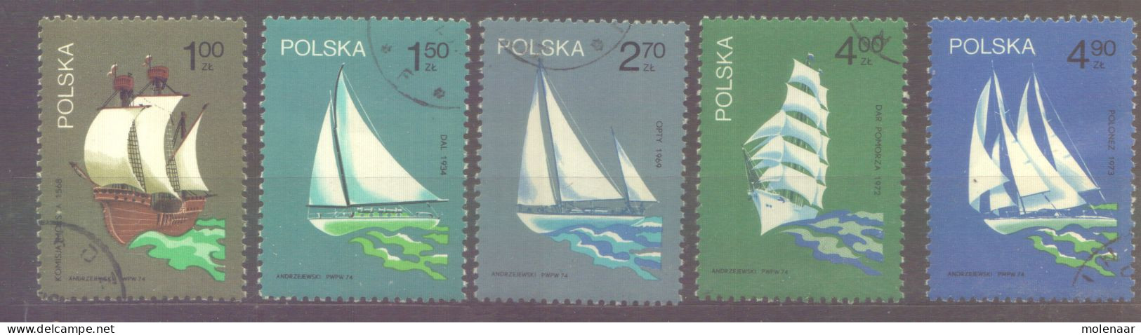 Postzegels > Europa > Polen > 1944-.... Republiek > 1971-80 > Gebruikt No. 2314-2318 (12105) - Oblitérés