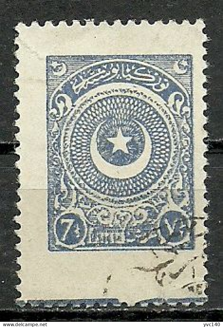 Turkey; 1924 2nd Star&Crescent Issue Stamp 7 1/2 K. "Misplaced Perf." ERROR - Gebraucht