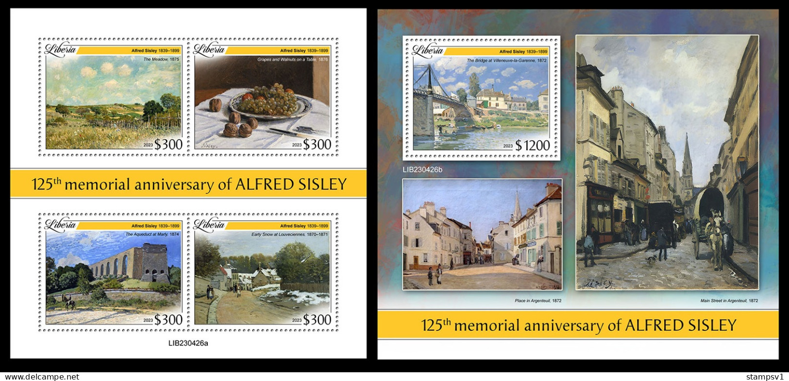 Liberia  2023 125th Memorial Anniversary Of Alfred Sisley. (426) OFFICIAL ISSUE - Autres & Non Classés