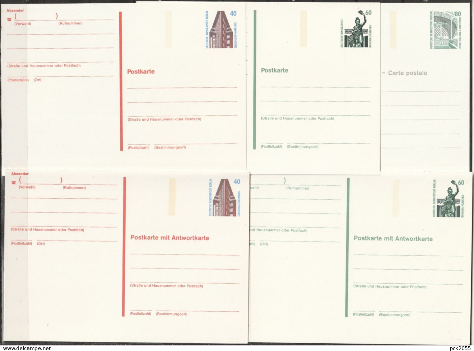 Berlin Ganzsache Mi.-Nr. P 134 - P138 Ungebraucht ( K 159) Günstige Versandkosten - Cartes Postales - Neuves