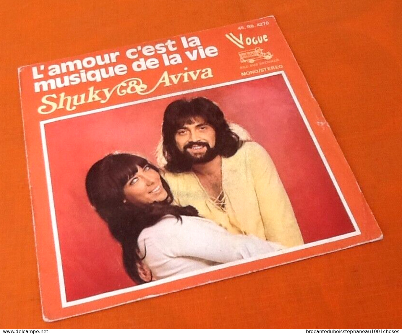 Vinyle 45 Tours  Shuky & Aviva  L’ Amour C’est La Musique De Ma Vie   (1973) - Disco, Pop