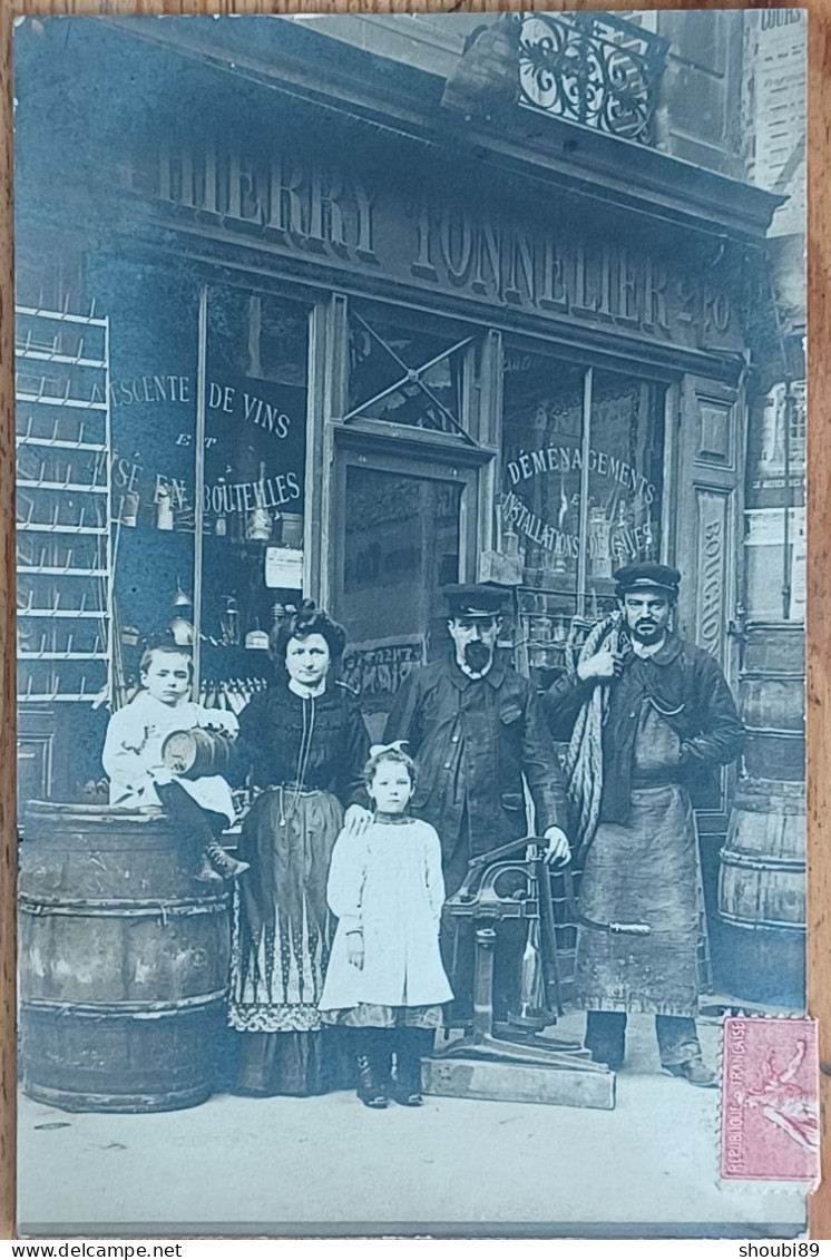 THIERRY TONNELIER 220 RUE SAINT JACQUES PARIS CARTE PHOTO MAGASIN DEVANTURE - Photos