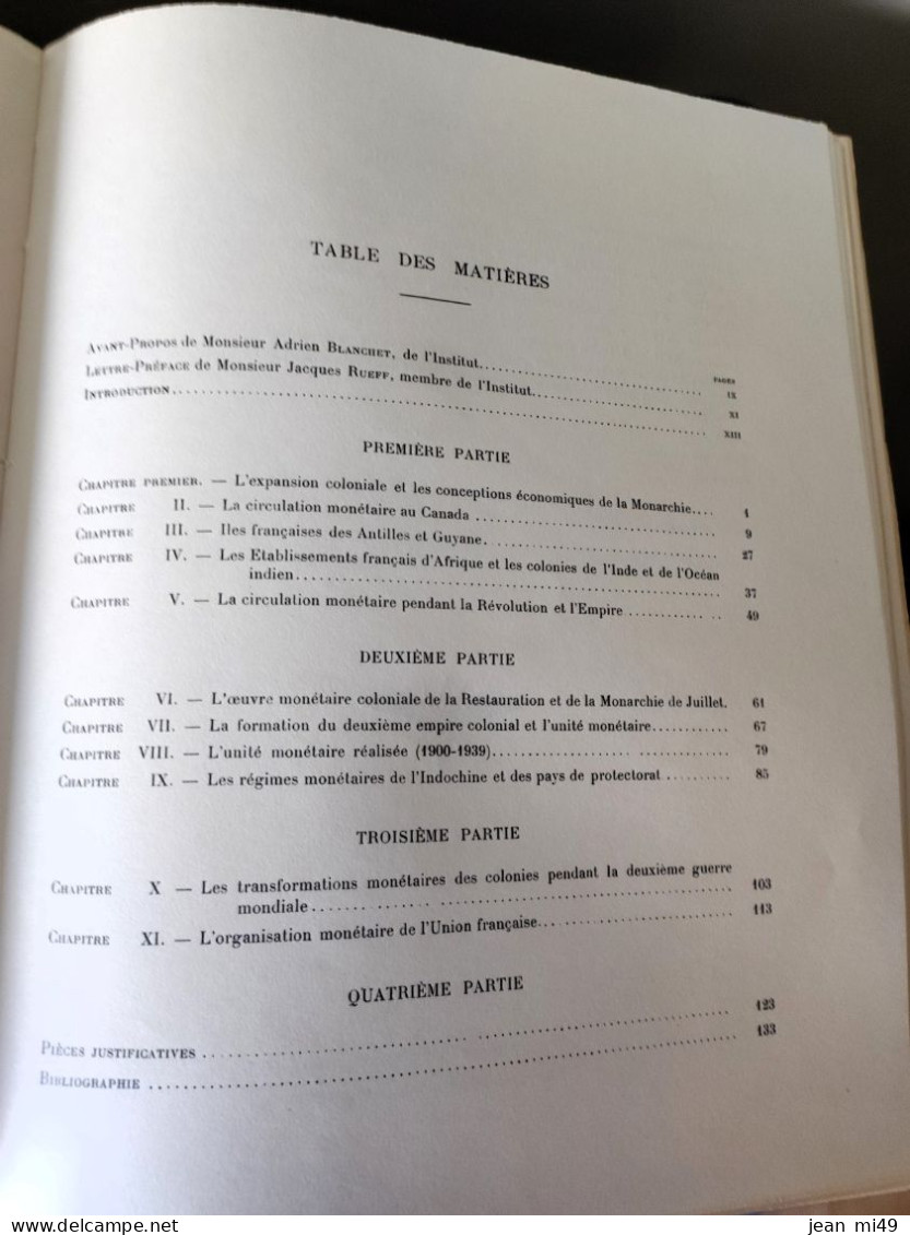 LIVRE -  HISTOIRE MONETAIRE ET NUMISMATIQUE DES COLONIES ET DE L'UNION FRANCAISES - JEAN MAZARD -1953 - Literatur & Software