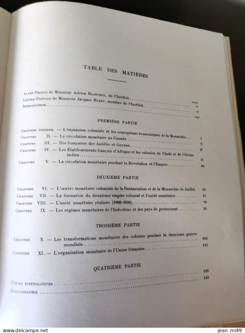 LIVRE -  HISTOIRE MONETAIRE ET NUMISMATIQUE DES COLONIES ET DE L'UNION FRANCAISES - JEAN MAZARD -1953 - Libri & Software