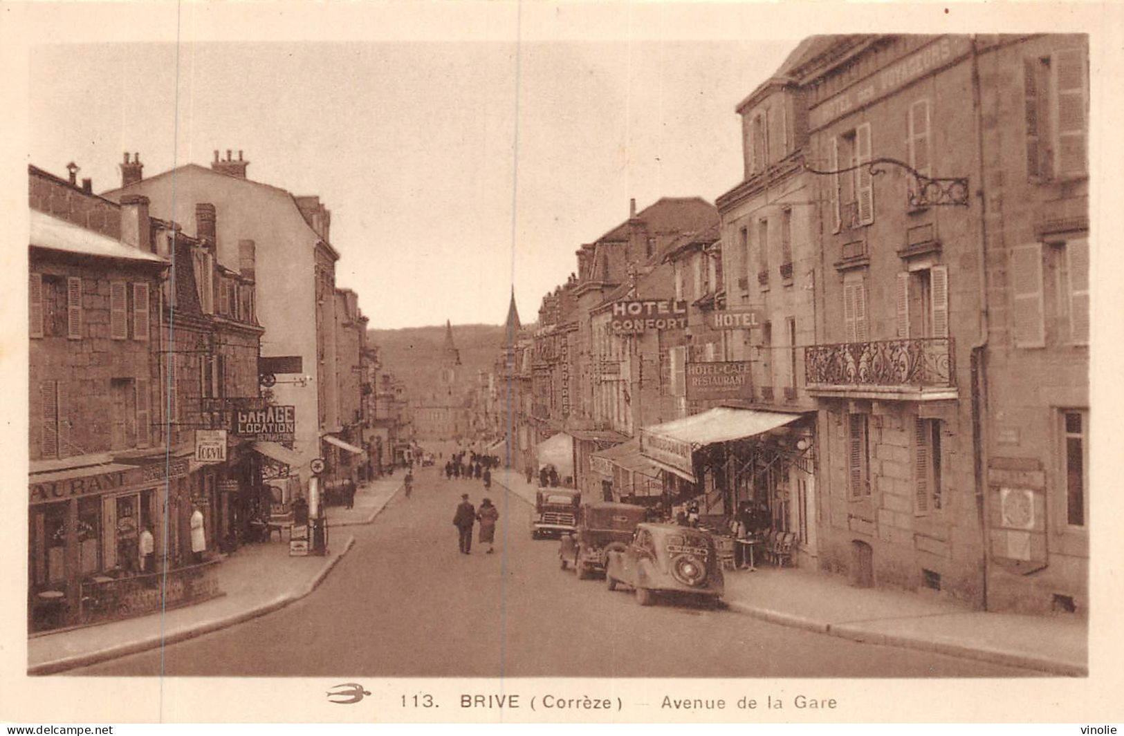 24-4070 : BRIVE. AVENUE DE LA GARE.  AUTOMOBILES - Brive La Gaillarde