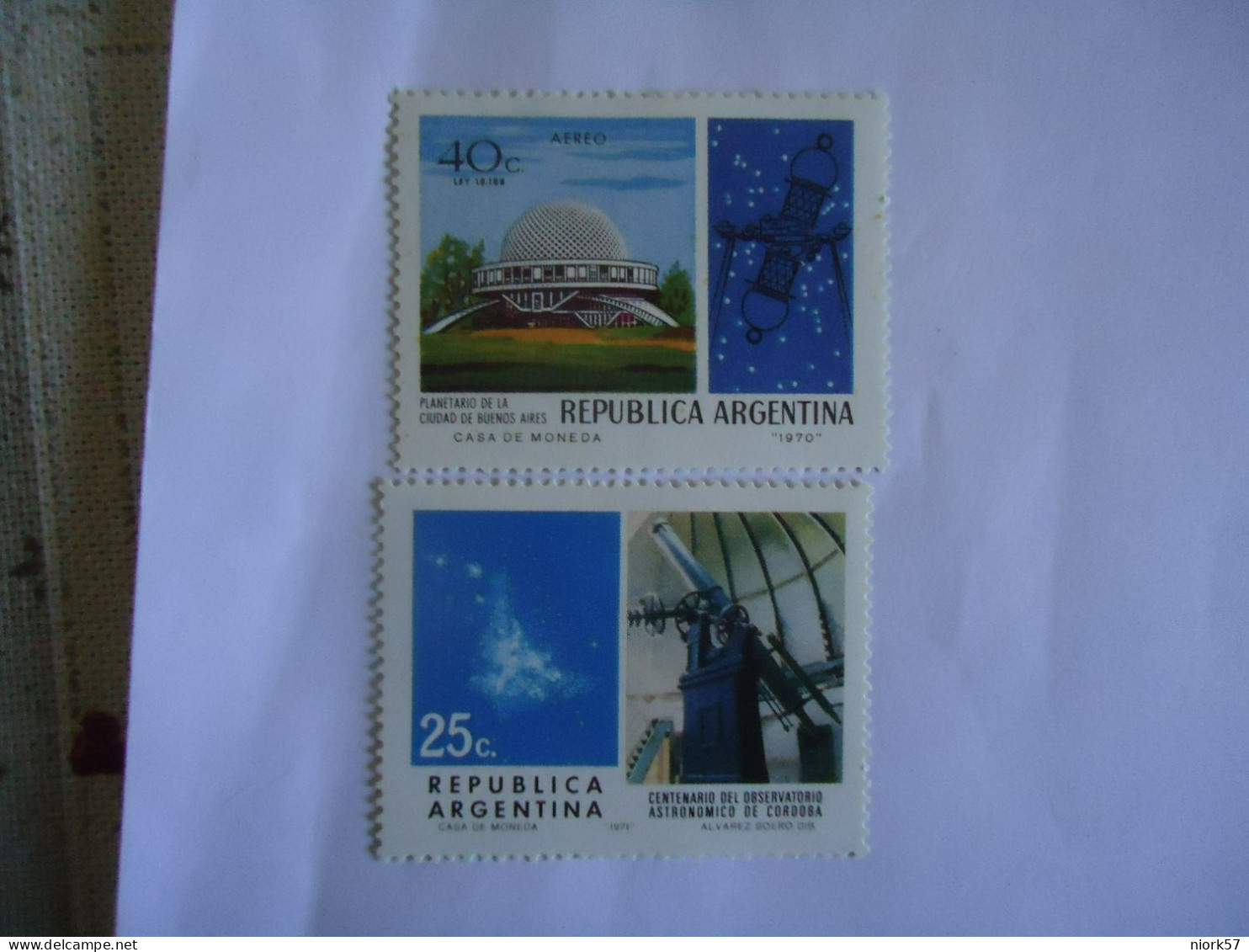 ARGENTINA    MNH 2   STAMPS SPACE PLANET - Otros & Sin Clasificación