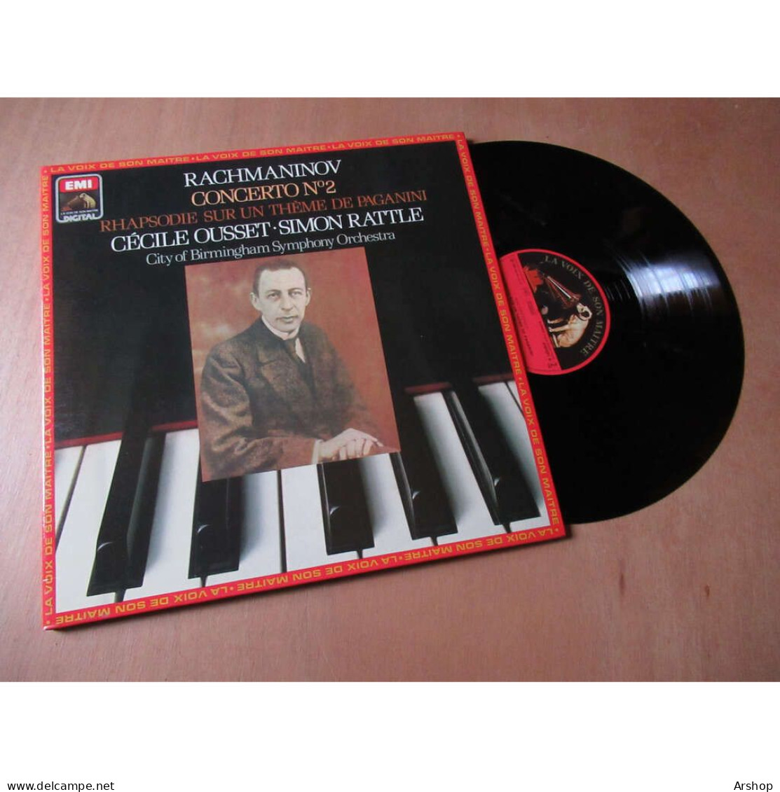 CECILE OUSSET - SIMON RATTLE Concerto N°2 RACHMANINOV - La Voix De Son Maitre Digital Lp 1984 - Classica