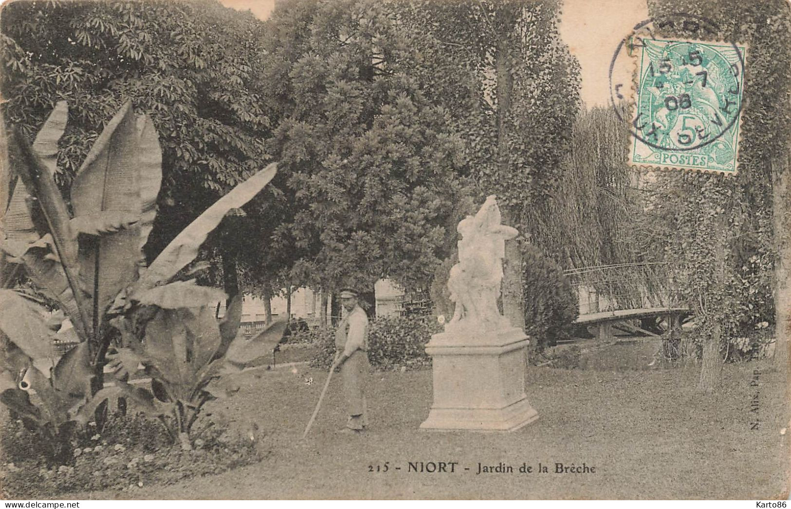 Niort * Le Jardin De La Brêche * Statue Jardinier - Niort