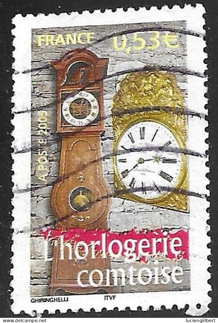 TIMBRE N° 3768   -  HORLOGERIE COMTOISE  -  OBLITERE  -  2005 - Used Stamps