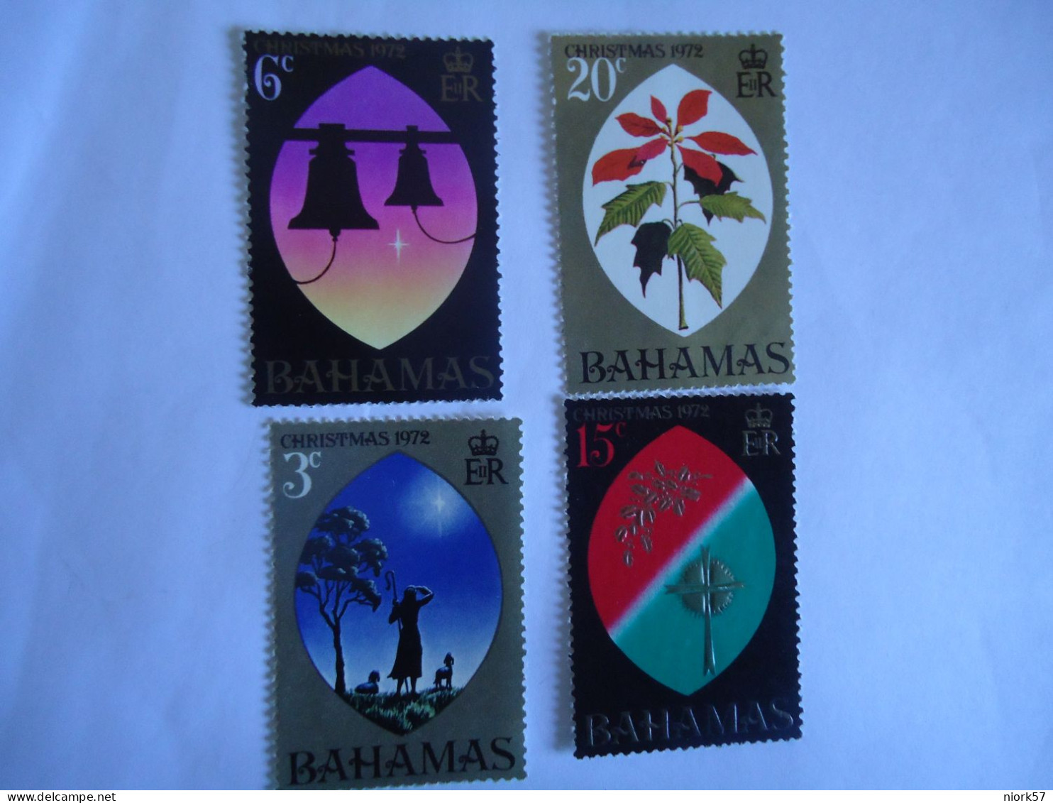 BAHAMAS MNH STAMPS  4  CHRISTMAS  72 - Noël