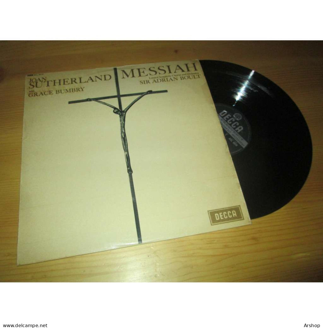 JOAN SUTHERLAND / GRACE BUMBRY / SIR ADRIAN BOULT Messiah HANDEL  - DECCA SXL 6010 UK Lp 1962 - Classical