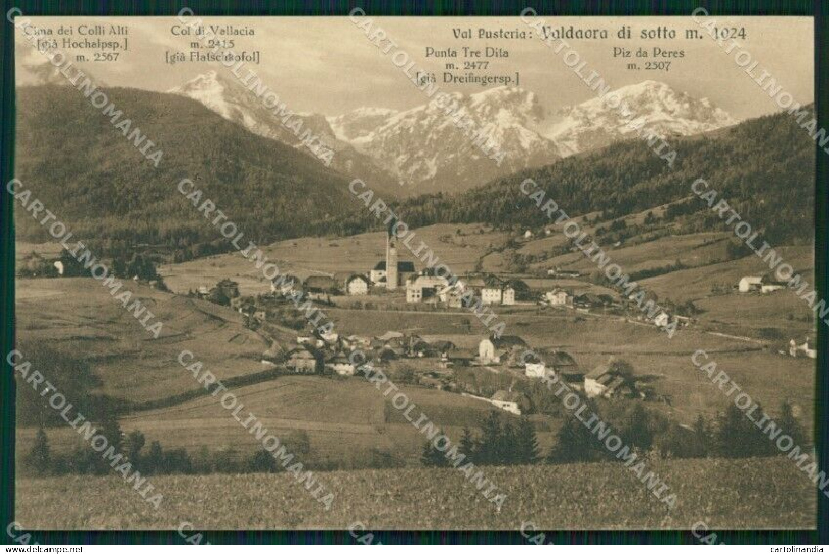 Bolzano Valdaora Di Sotto Mappa Cartolina MT1242 - Bolzano (Bozen)