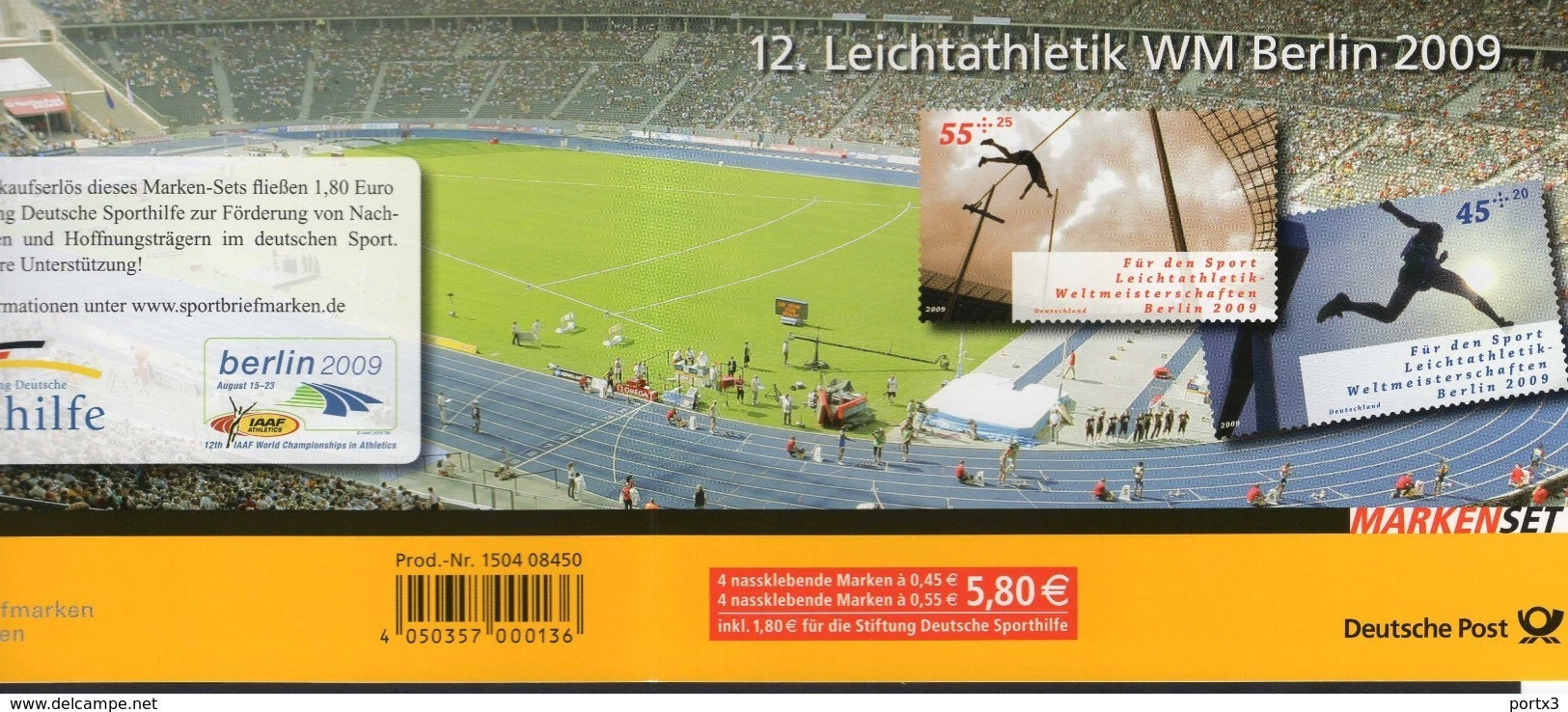 Markenheftchen Bund Postfr. MH 80 Leichtathletik Welmeisterschaft Postfrisch   MNH ** - 2001-2010