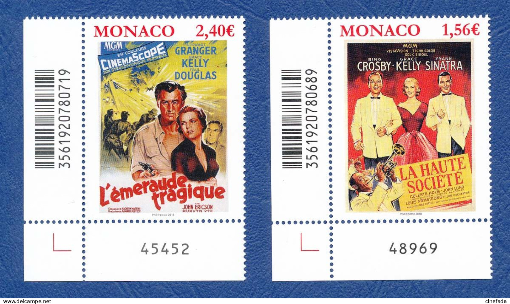 MONACO LES FILMS DE GRACE KELLY: LA HAUTE SOCIÉTÉ B. Crosby, F. Sinatra. L’ÉMERAUDE TRAGIQUE S.Granger, P. Douglas Neuf* - Film