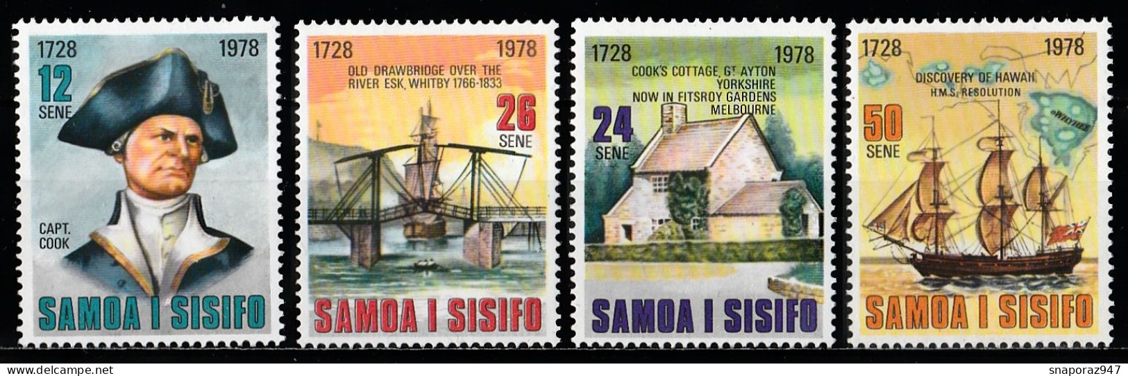 1978 Samoa 250th  Birth Of Capitain Cook MNH** Tr142 - Explorateurs