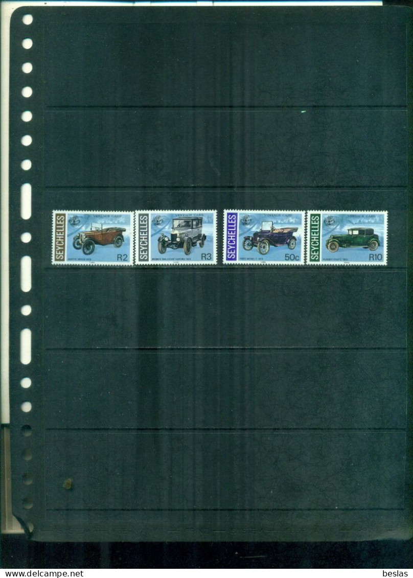 SEYCHELLES  AUTOS ANCIENNES 4 VAL  NEUFS A PARTIR DE 1.50 EUROS - Seychelles (1976-...)