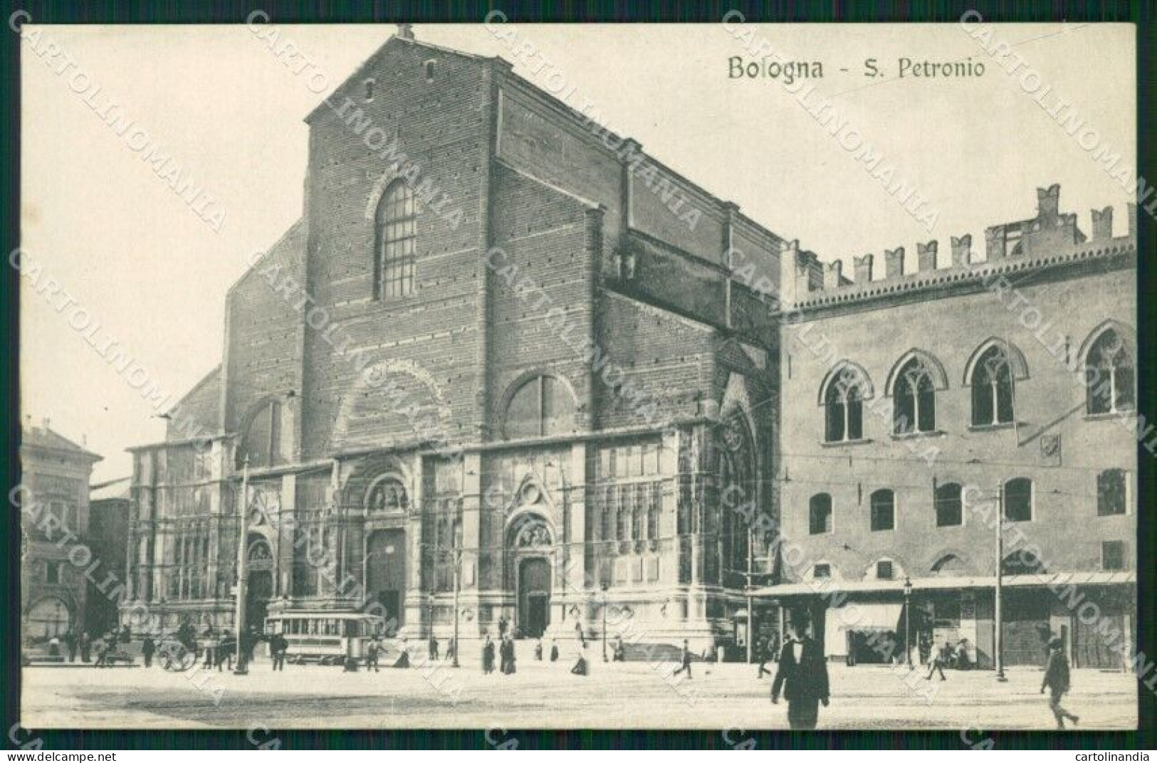 Bologna Città Basilica San Petronio Tram Cartolina MT1509 - Bologna
