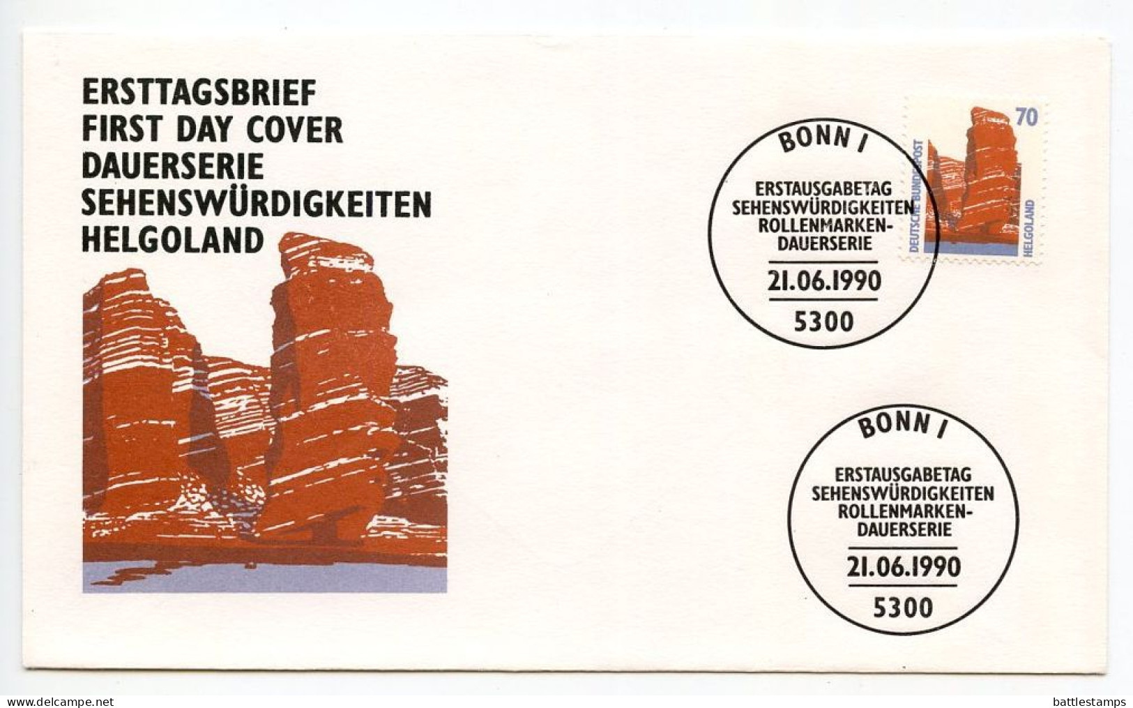 Germany, West 1990 FDC Scott 1527 Helgoland - 1981-1990