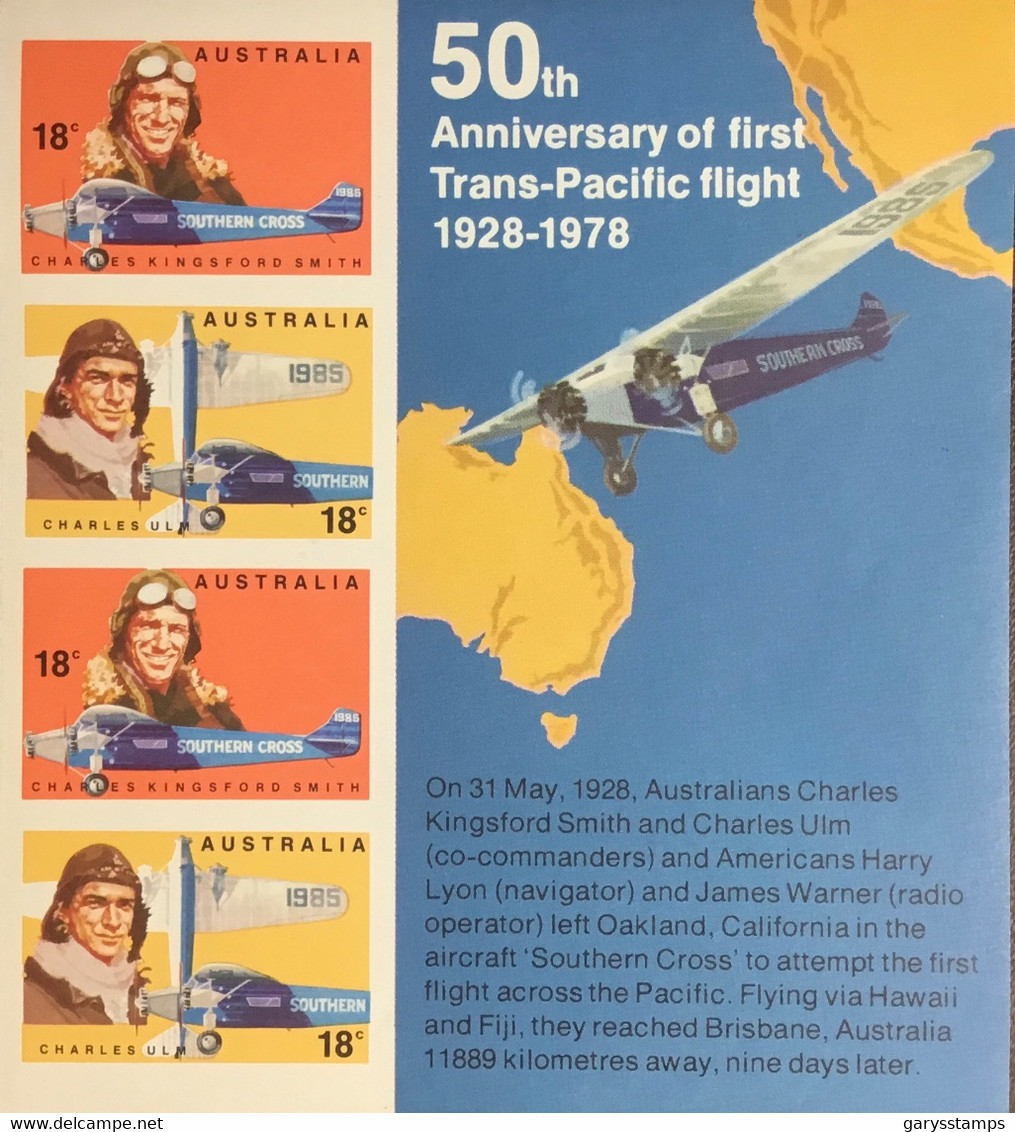 Australia 1978 Early Aviators Minisheet MNH - Nuovi