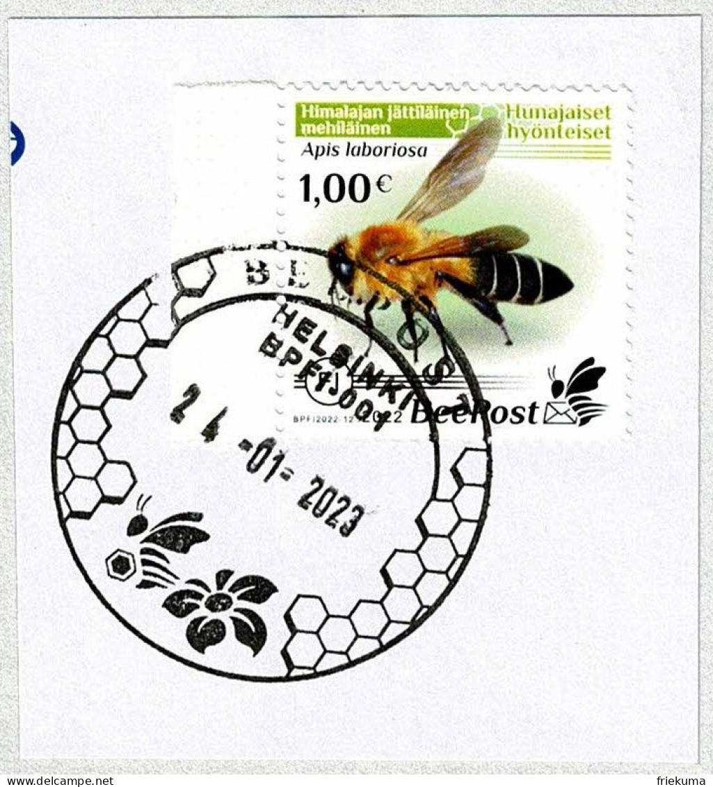 Finnland / Finland 2023, Sonderstempel BeePost Helsinki, Bienen / Abeilles / Bees, Privatpost - Honingbijen