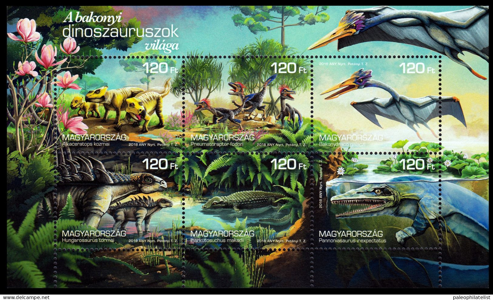 Hungary 2018 "THE WORLD OF THE BAKONY DINOSAURS (I)", Prehistoric Animals, Dinosaurs - Prehistóricos