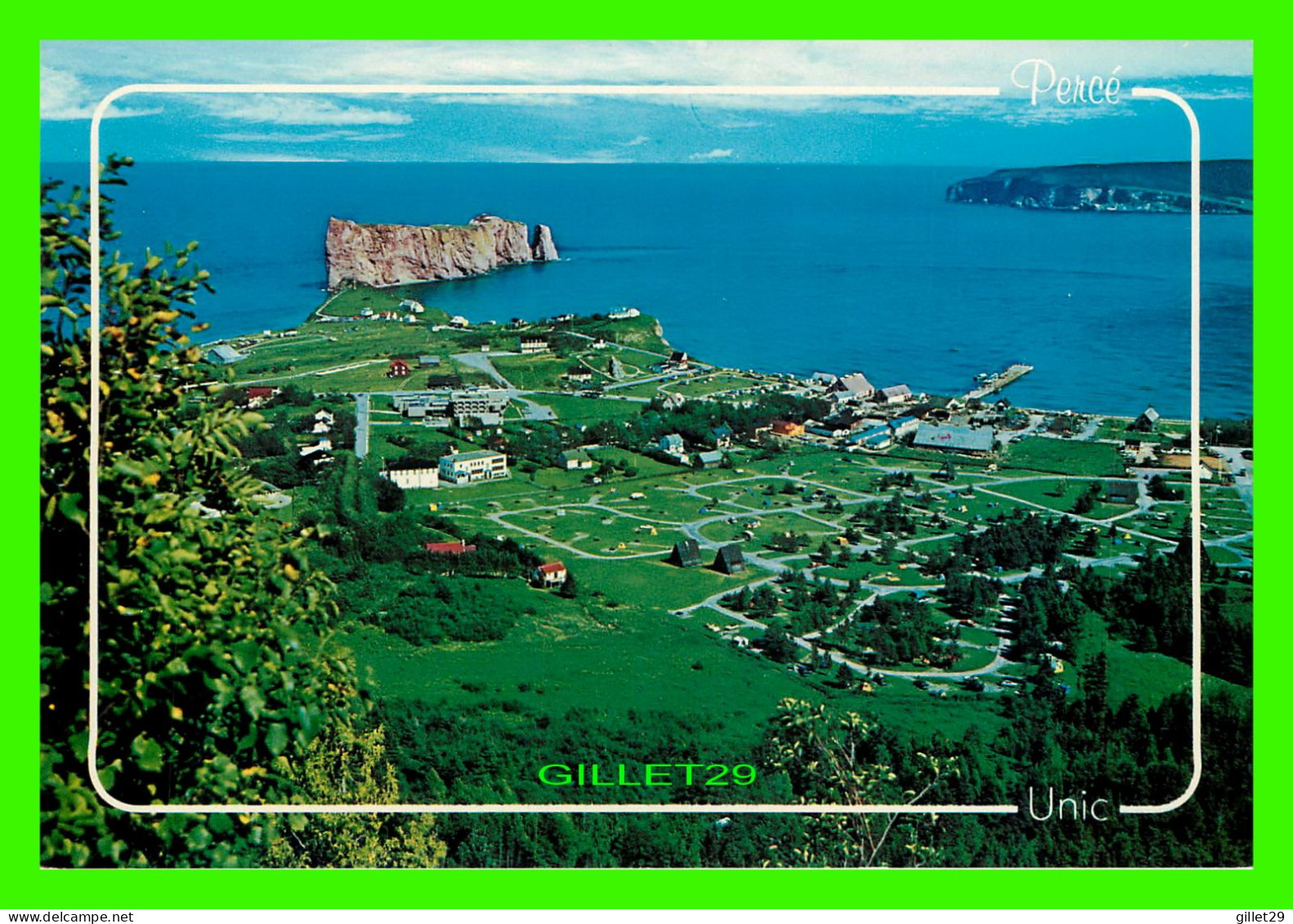 PERCÉ, QUÉBEC - VUE AÉRIENNE DE LA VILLE - UNIC - - Percé