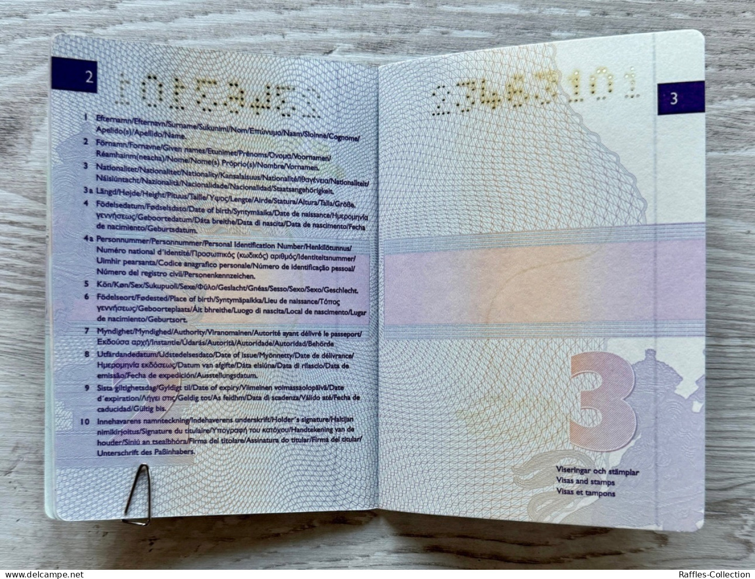 Sweden Passport / Passeport / Reisepass / Pasaporte / Passaporto MINT CONDITION & UNUSED - Documents Historiques