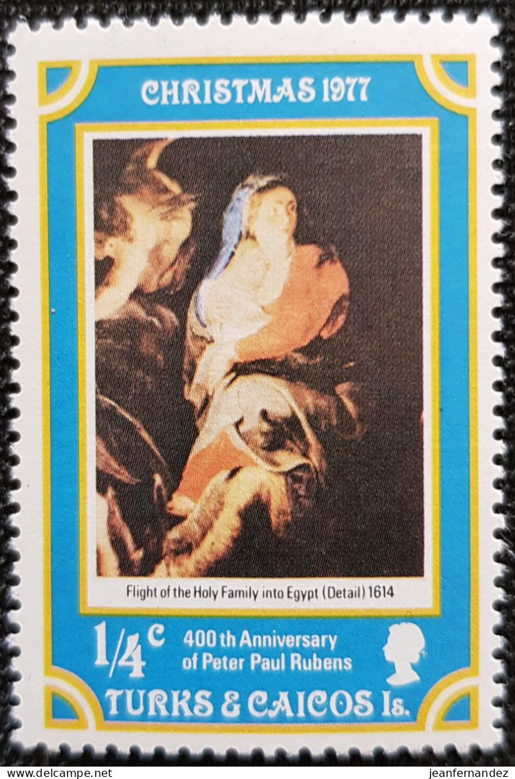 Turks & Caicos 1977 Christmas - The 400th Anniversary Of The Birth Of Peter Paul Rubens, 1577-1640 Stampworld N° 343 - Turks- En Caicoseilanden