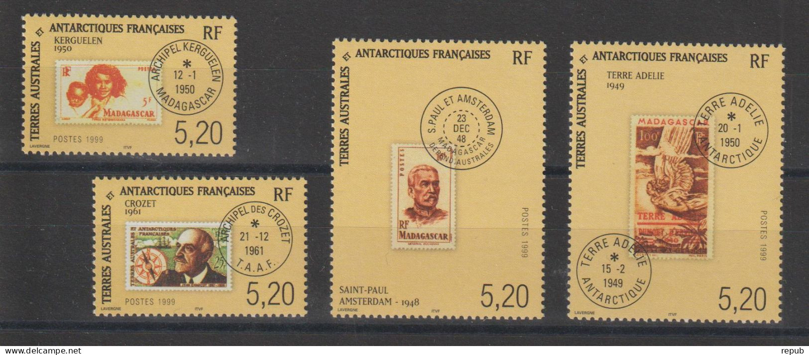 TAAF 1999 Timbres Issus Du BF 3, 260-263, 4 Val ** MNH - Neufs