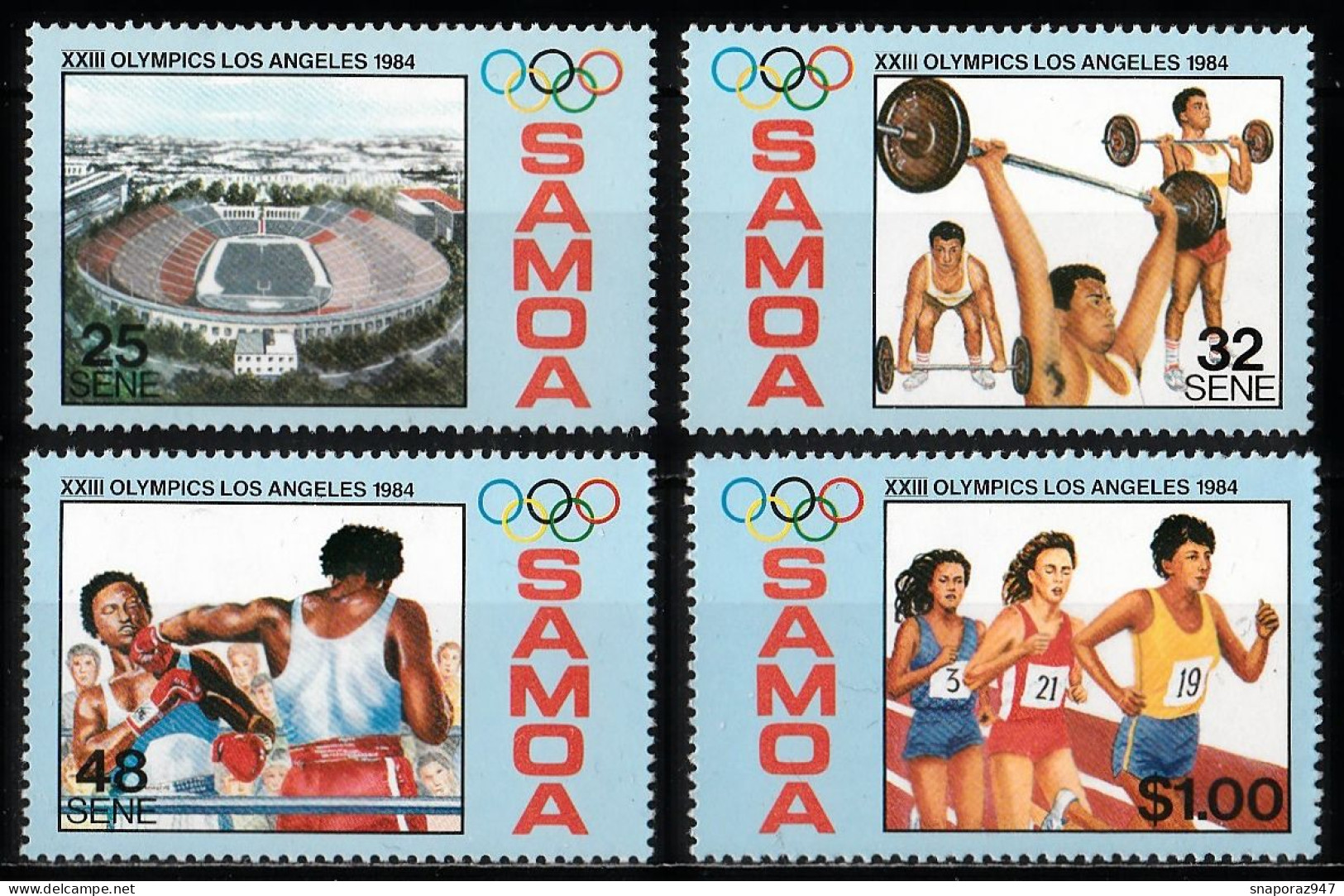 1984 Samoa "Los Angeles" Olimpiadi Olympics Games Jeux Olympiques Set MNH** Tr143 - Verano 1984: Los Angeles