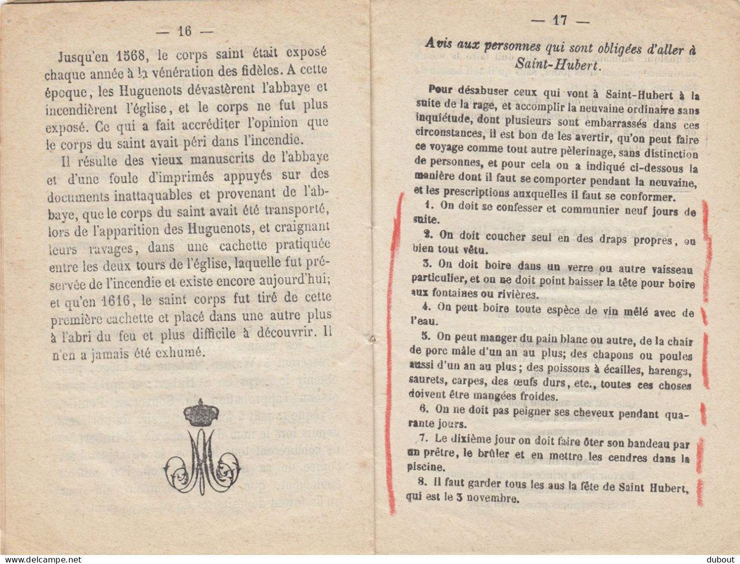 La Vie Du Grand St Hubert  (W39) - 1801-1900