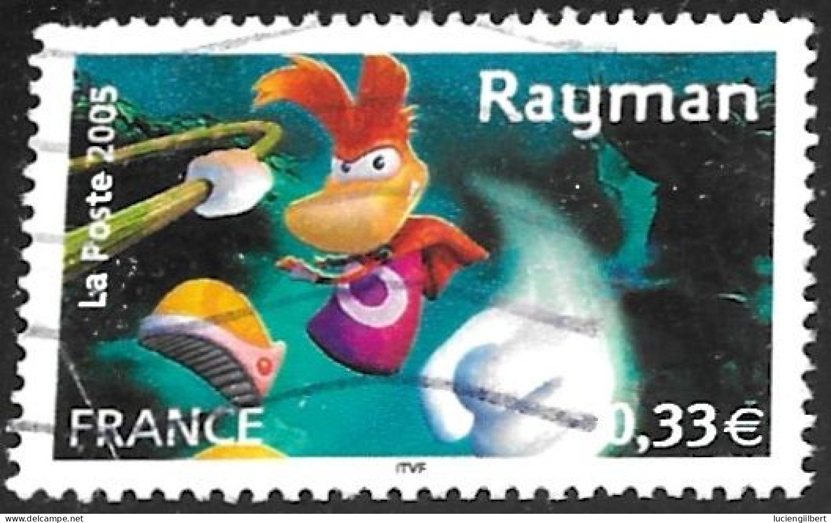 TIMBRE N° 3849   -   RAYMAN -  OBLITERE  -  2005 - Used Stamps