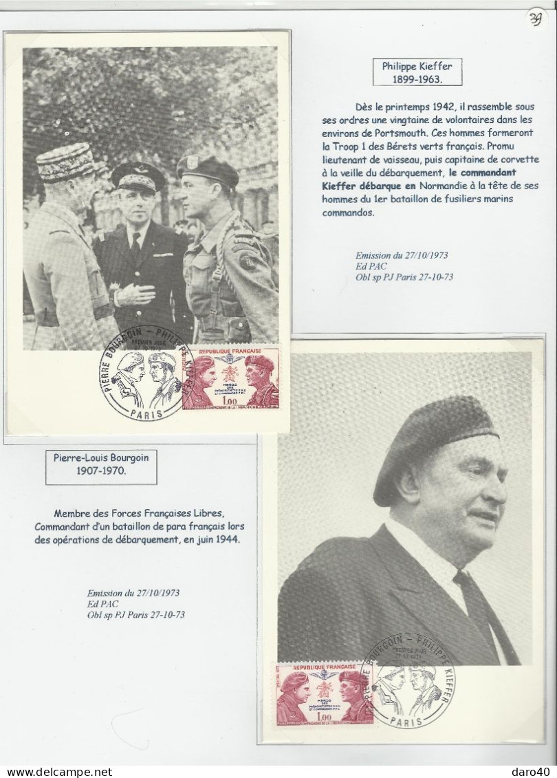 Une collection de 64 pages "La France du 18 juin 1940 au 8 mai 1945" TTB